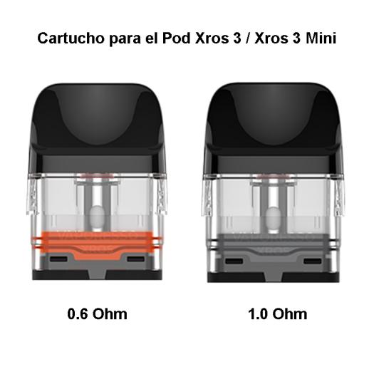 Cartucho para el Pod Xros - Vaporesso 0.6 / 1.0 ohms - Corex 2.0 Cartucho para el Pod Xros - Vaporesso 0.6 / 1.0 ohms - Corex 2.0