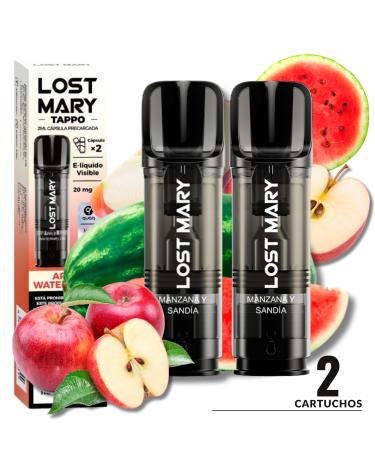 Cartuchos APPLE WATERMELON 20mg Tappo Lost Mary | 2 Unidades |