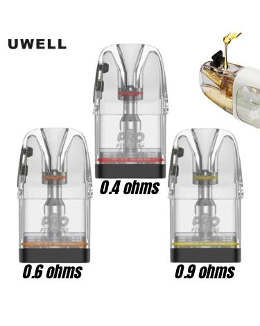 Cartuchos GPP 0.4/0.6/0.9Ω 3ml (3uds) Uwell (Caliburn G3 / G4)