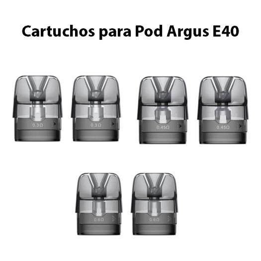Cartuchos para Pod Argus E40 (2 uds) - Voopoo Cartuchos para Pod Argus E40 (2 uds) - Voopoo