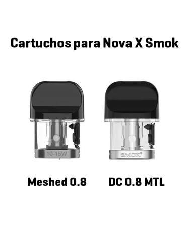 Cartuchos para Pod NOVO X Smok Meshed 0.8Ω y DC 0.8Ω MTL – Pod Smok