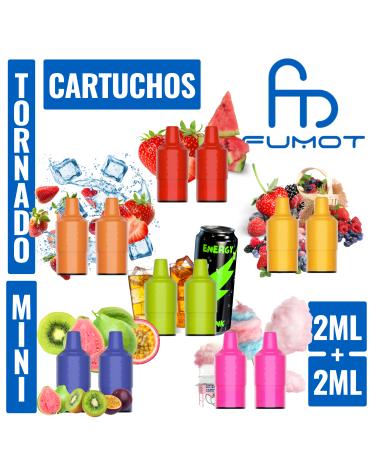 Cartuchos para Tornado Mini | 2 Cartuchos de 2ml 20mg |