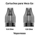 Cartuchos para Veco Go 1500mAh - Vaporesso (Pack 2 Uds.)