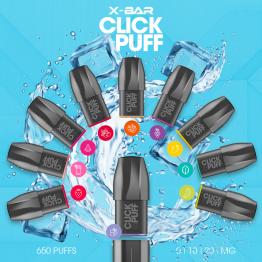 Cartuchos Precargados Click & Puff X-Bar 2ml 20mg 600 Puff (1 ud)