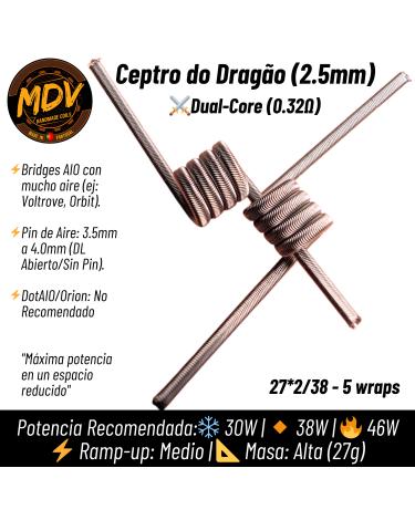 Ceptro do Dragão 2Core 2.5mm | MDV Coils |
