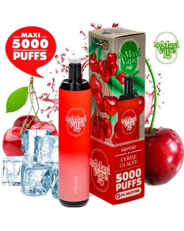 CHERRY ICE Ma Maxi vape 5000 puffs SIN NICOTINA