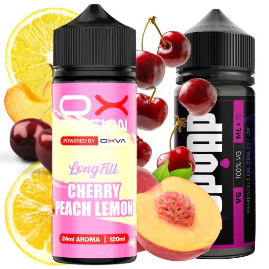 Cherry Peach Lemon 24ml/120 Longfill Oxva Ox Passion + 70ml VG