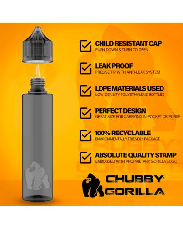 Chubby Gorilla LDPE Unicorn Bottles 60ml (Suaves) [Oscuros]