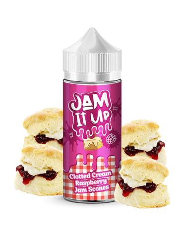 Clotted Cream Raspberry Jam Scones 100ml + Nicokits Gratis - Jam It Up