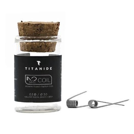 Coils Inowire Fused Clapton SS304L 26Ga*2+38Ga 0.3Ω Ø3.0mm (2pcs) - Titanide