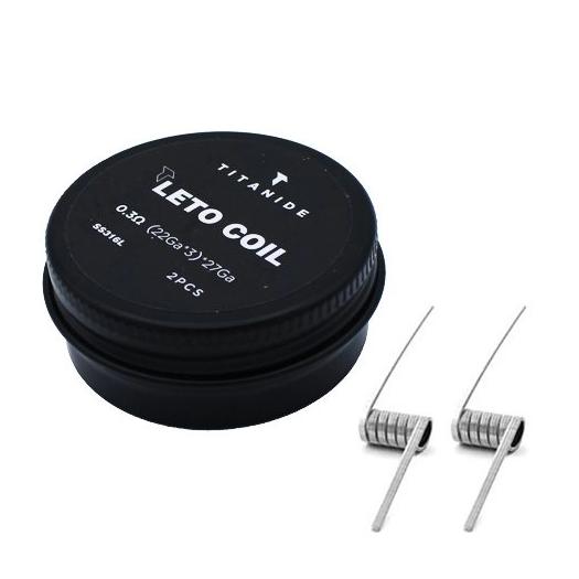Coils Leto RTA SS316L 3mm 0.3Ω (2pcs) - Titanide