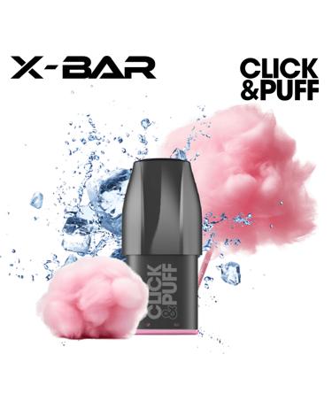COTTON CANDY Cartucho Click & Puff X-Bar 2ml 20mg 600 Puff (1 ud)