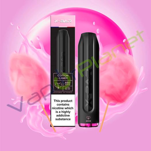 Cotton Candy X-Bar PRO 1500 Puffs - POD Desechable SIN NICOTINA