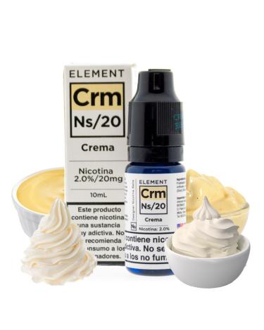 CREMA - ELEMENT ELIQUID SALTS 10 ml - Líquido con SALES DE NICOTINA