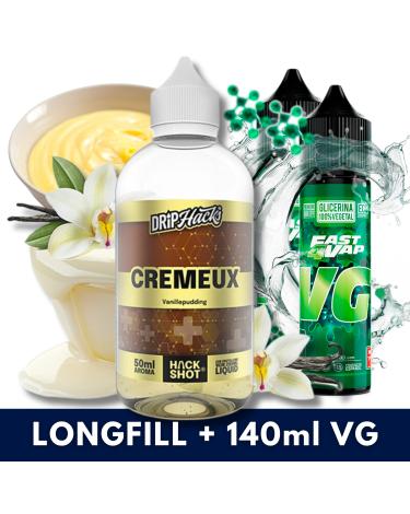 Cremeux 50ml/250 Aroma (Longfill) Drip Hacks + 140ml VG Fast