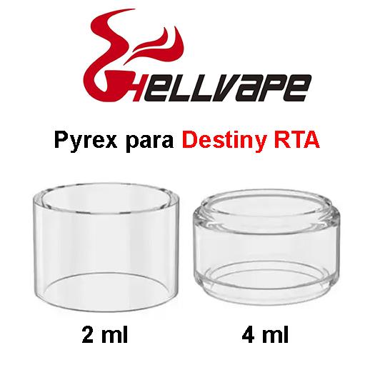 Depósito de Pyrex para Destiny RTA 2ml/4ml - Hellvape Pyrex Depósito de Pyrex para Destiny RTA 2ml/4ml - Hellvape Pyrex