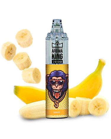 Desechable BANANA Tornado 7000 Puff SIN NICOTINA - Aroma King