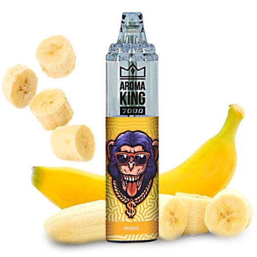 Desechable BANANA Tornado 7000 Puff SIN NICOTINA - Aroma King