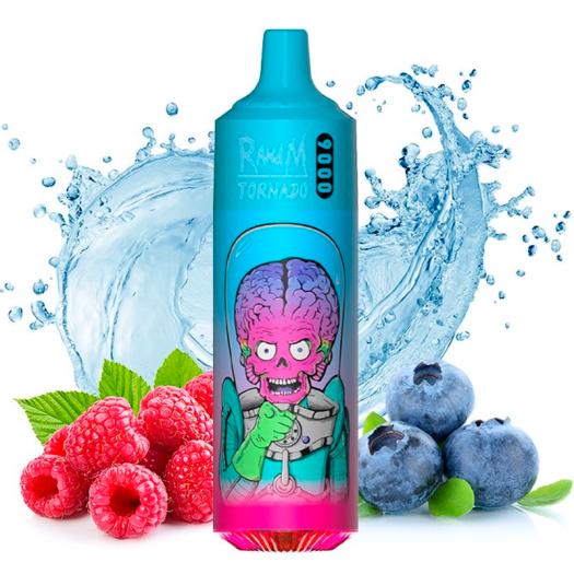 Desechable BLUEBERRY RASPBERRY Tornado 9000 Puff - 600mAh Fumot SIN NICOTINA