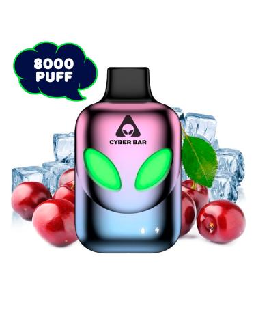 Desechable Cherry Ice 8000 Puff  - Cyber Bar - Sin Nicotina