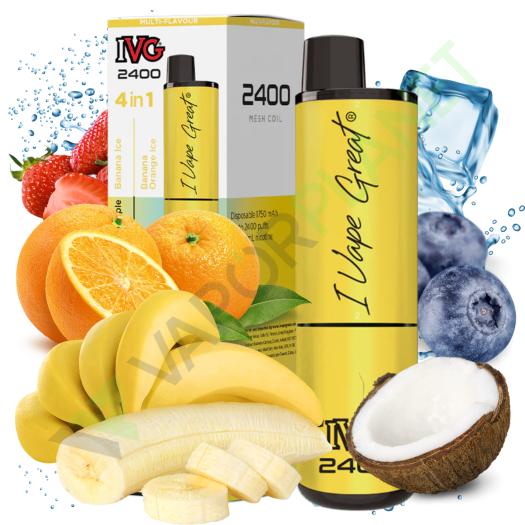 Desechable IVG 2400 Pod Kit BANANA EDITION - 4 IN 1 - 20mg