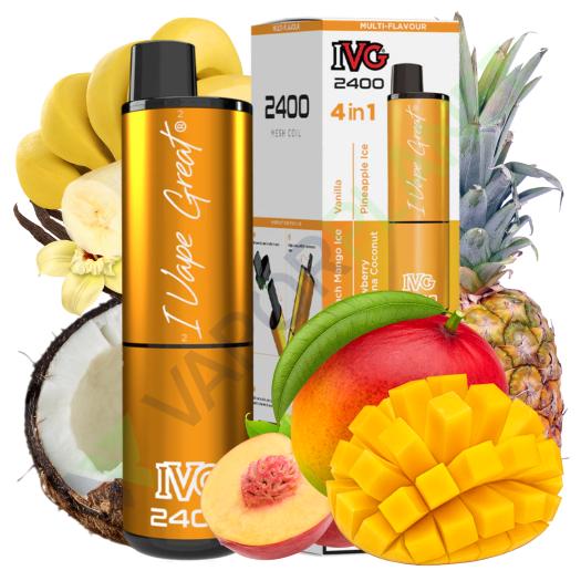 Desechable IVG 2400 Pod Kit EXOTIC EDITION - 4 IN 1 - 20mg