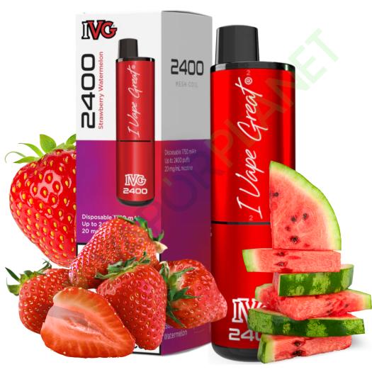 Desechable IVG 2400 Pod Kit STRAWBERRY WATERMELON - 4 IN 1 - 20mg