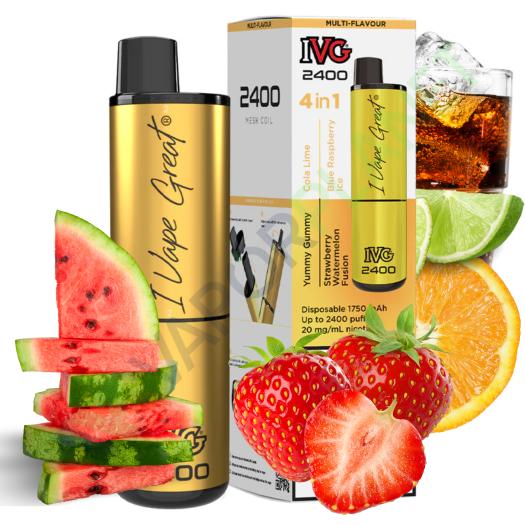 Desechable IVG 2400 Pod Kit SUMMER EDITION - 4 IN 1 - 20mg