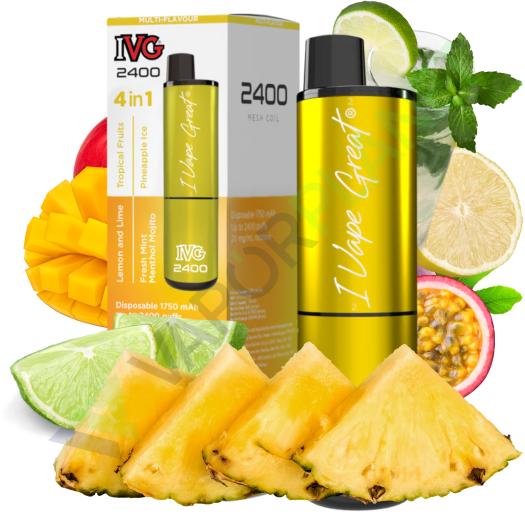 Desechable IVG 2400 Pod Kit YELLOW EDITION - 4 IN 1 - 20mg
