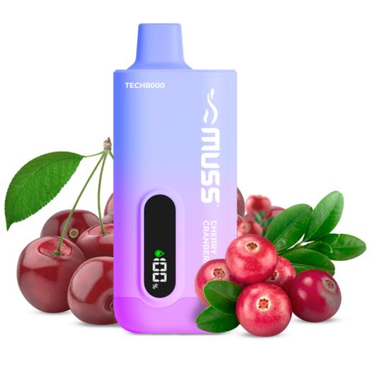 Desechable Muss Tech8000 CHERRY CRANBERRY - Sin Nicotina 8000 Puff