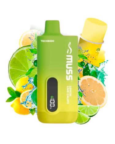 Desechable Muss Tech8000 LEMON LIME CALIPO - Sin Nicotina 8000 Puff