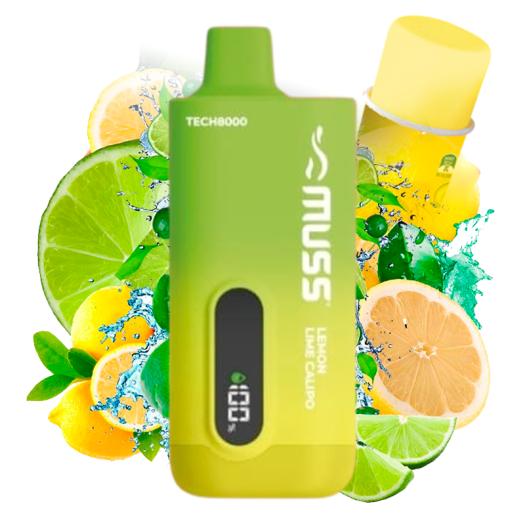 Desechable Muss Tech8000 LEMON LIME CALIPO - Sin Nicotina 8000 Puff