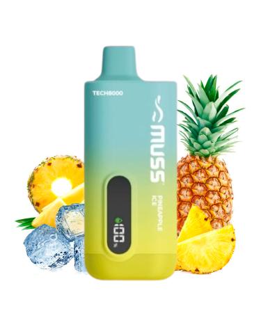 Desechable Muss Tech8000 PINEAPPLE ICE - Sin Nicotina 8000 Puff