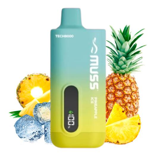 Desechable Muss Tech8000 PINEAPPLE ICE - Sin Nicotina 8000 Puff