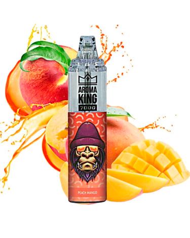 Desechable PEACH MANGO Tornado 7000 Puff SIN NICOTINA - Aroma King