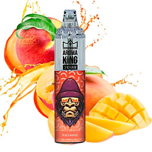 Desechable PEACH MANGO Tornado 7000 Puff SIN NICOTINA - Aroma King