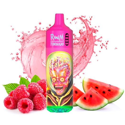 Desechable RASPBERRY WATERMELON Tornado 9000 Puff - 600mAh Fumot SIN NICOTINA
