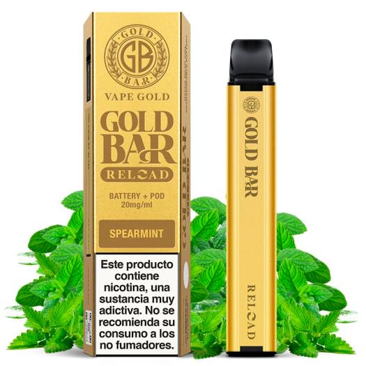 Desechable Reload Battery + Cartucho Spearmint Pod 2ml 20mg - Gold Bar
