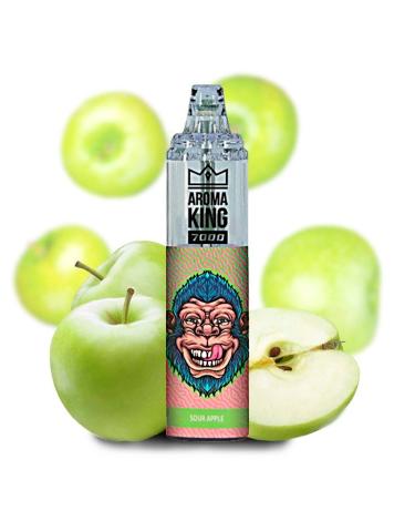 Desechable SOUR APPLE Tornado 7000 Puff SIN NICOTINA - Aroma King