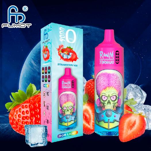 Desechable Strawberry Ice Tornado 9000 Puff - 600mAh Fumot SIN NICOTINA