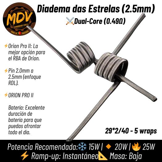 Diadema das Estrelas 2Core 2.5mm | MDV Coils |