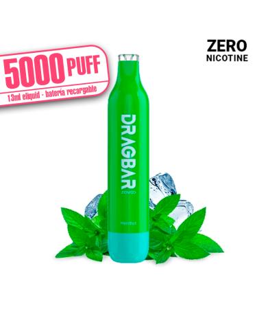 Dragbar MENTHOL 13ml – 5000 PUFF – Desechable SIN NICOTINA
