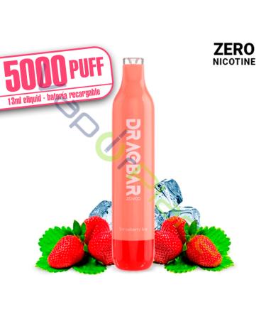 Dragbar STRAWBERRY ICE 13ml - 5000 PUFF - Zovoo by VooPoo - Desechable SIN NICOTINA