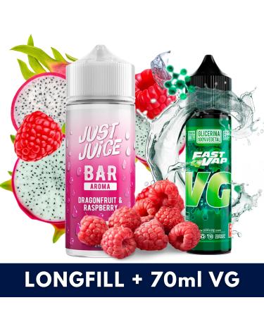 Dragon Fruit Raspberry 24ml/120 (Longfill) Just Juice Bar + 70ml VG Fast