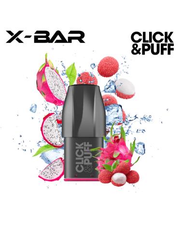 DRAGON LITCHI Cartucho Click & Puff X-Bar 2ml 20mg 600 Puff (1 ud)