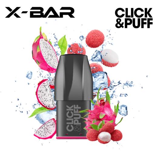 DRAGON LITCHI Cartucho Click & Puff X-Bar 2ml 20mg 600 Puff (1 ud)