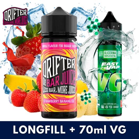 Drifter Bar Strawberry Banana Ice 24ml (longfill) + VG FAST 70ML