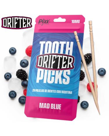 Drifter Tooth Picks Mad Blue 10mg | Palillos de Madera con Nicotina (20uds)