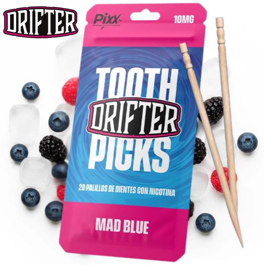 Drifter Tooth Picks Mad Blue 10mg | Palillos de Madera con Nicotina (20uds)