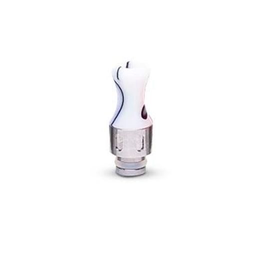 Drip tip 510 Inox acrylique - WHITE